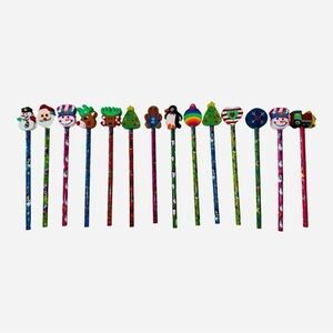 New‎ RARE 1990s Vintage Lisa Frank Christmas Holiday Unsharpened Pencils